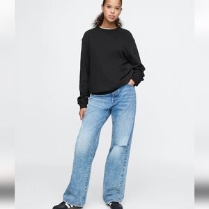 Gap Vintage Black Crewneck Sweatshirt Unisex